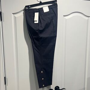 Charter Club Men's Black Dress Pants with Gold Button Accents